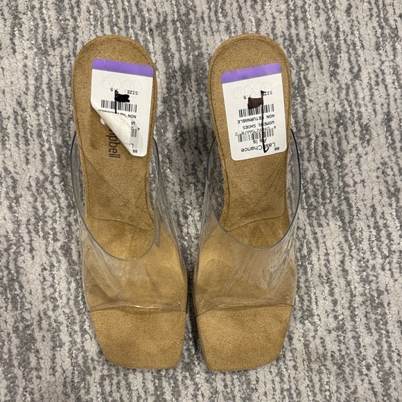 Jeffrey Campbell Transparent Heels with Tan Insole - Picture 6 of 7